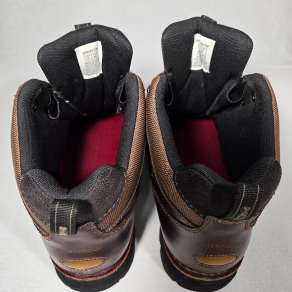 ROCKPORT XCS Burgundy & Brown Leather HIDRO-SHIELD Waterproof Boots Men Size 10 main image 8